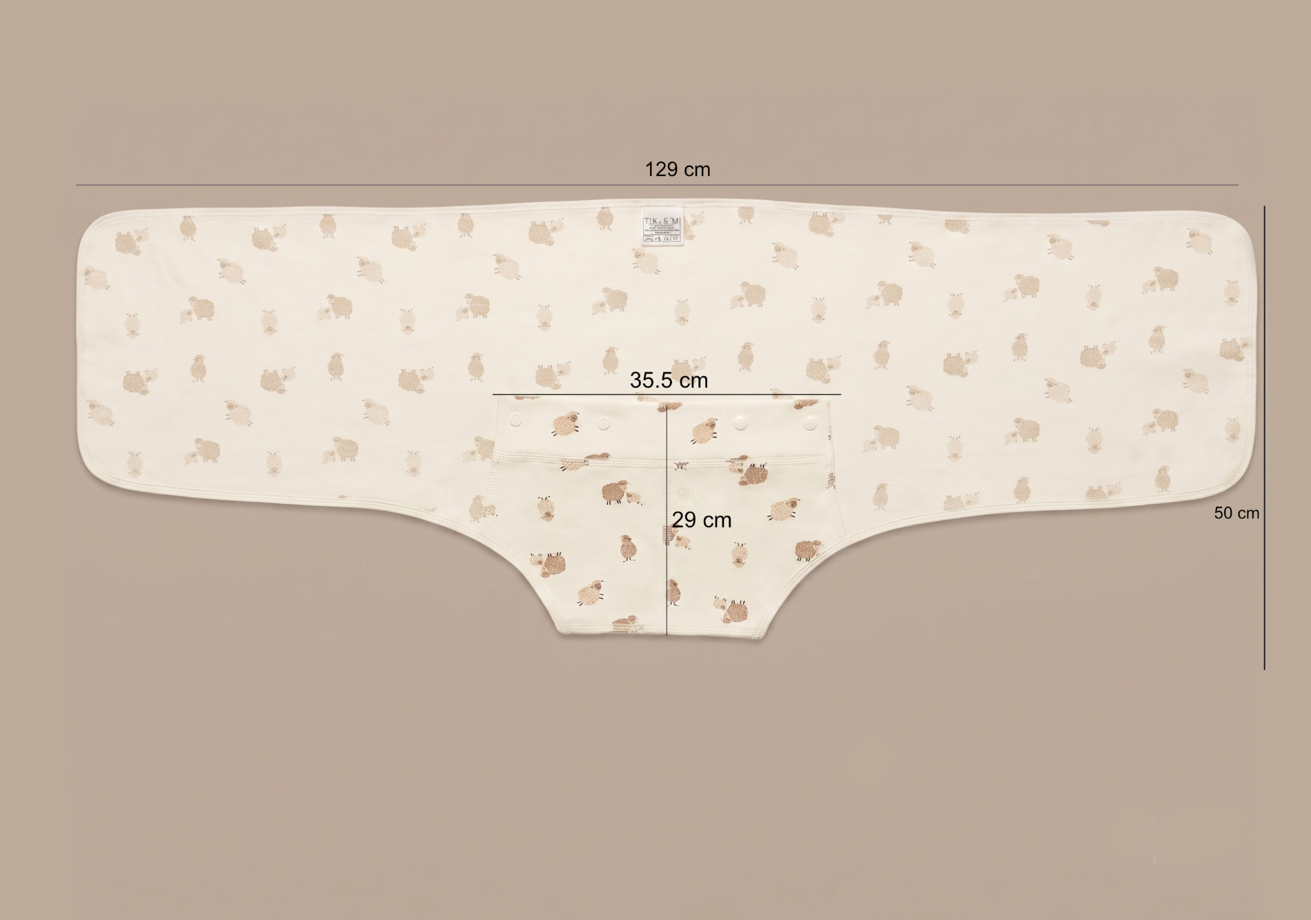Easy Wrap Swaddle - Brown Sheep (0-3 Months) - Image 2
